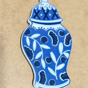 Happy Everything by Laura Johnson Blue White Ceramic Decorative Jar MIN-CNJAR